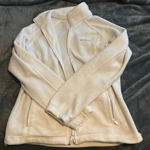 Large White Columbia Zip Up